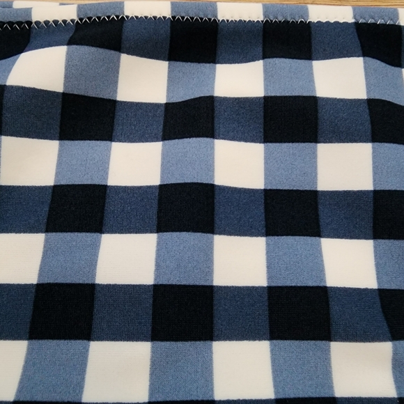 Abercrombie & Fitch Bikini Women's 36B Top XL Bottom Blue Gingham NEW - Picture 3 of 7